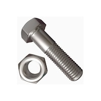 Picture of Gi Bolt Nut & Bolt Set, Silver, Pack Of 2Pcs, 20X40Mm
