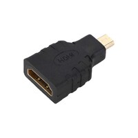 Picture of Rkn 180-Degree Hdmi Female To Micro Hdmi Male Adapter, Black & Gold
