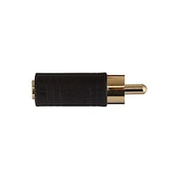 Picture of Monoprice Rca Plug To Stereo Jack Convertible Adaptor, Black & Gold