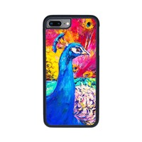 Picture of Decalac 2D Print Apple Iphone 8 Plus Beautiful Peacock Case Cover