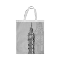 Picture of Rkn Big Ben Printed Shopping Bag, White Small 25 X 20 Cm