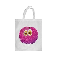 Picture of Rkn Colorful Monster Printed Shopping Bag, White Small 25 X 20 Cm