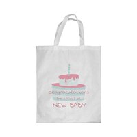 Picture of Rkn Congratulations To The New Born Shopping Bag, White Small 25 X 20 Cm