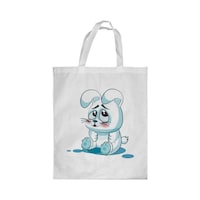 Picture of Rkn Rabbit Printed Shopping Bag, White Small 25 X 20 Cm