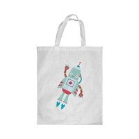 Picture of Rkn Space Shuttle Printed Shopping Bag, White Small 25 X 20 Cm