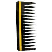 Picture of Simgin Handmade Yellow Epoxy Wide Tooth Buffalo Horn Comb, Black, 6.5inch
