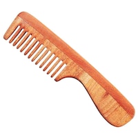Simgin Detangler Neem Wood Comb Regular Handle, 7.5 Inch