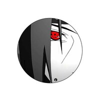 Picture of BP Anime Naruto Red Eye Close Up Printed Round Pin Badge, Large