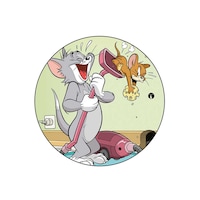 BP Tom & Jerry Cookie Fight Printed Round Pin Badge, Large