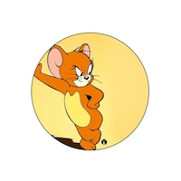 Picture of BP Tom & Jerry Printed Pin, Yellow & Orange