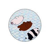 Picture of BP We Bare Bears Sleeping Printed Round Pin Badge, Large