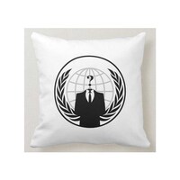 Picture of 1st Piece Anonymous Business Man Printed Pillow, White, 40 x 40cm