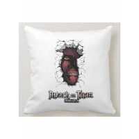 Picture of 1st Piece Attack On Titan Printed Decorative Pillow, White, 40 x 40cm