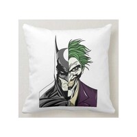 Picture of 1st Piece Batman And The Joker Printed Decorative Pillow, White, 40 x 40cm