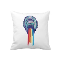 Picture of 1st Piece Gorilla Rainbow Printed Square Pillow, White, 40 x 40cm