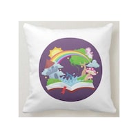Picture of 1st Piece Magical Land Printed Pillow, White, 40 x 40cm
