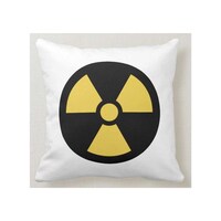Picture of 1st Piece Nuclear Sign Printed Pillow, White, 40 x 40cm