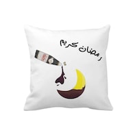 Picture of 1st Piece Ramadan Kareem Vimto Printed Square Pillow, White, 40 x 40cm