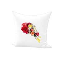 Picture of REGAL IN HOUSE Bouquet Printed Cotton Cushion, 45 x 45cm