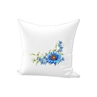 Picture of REGAL IN HOUSE Corner Flower Printed Cotton Cushion, 45 x 45cm