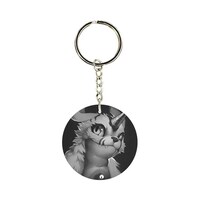 Picture of BP Anime Digimon Printed Plastic Keychain, Black & Grey