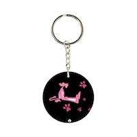 Picture of BP Cartoon Printed Double Sided Keychain, Black & Pink