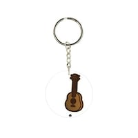 Picture of BP Cartoon Themed Single Sided Keychain, White & Brown