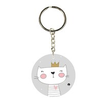 Picture of BP Cute Cartoon Cat Printed Keychain, 30mm