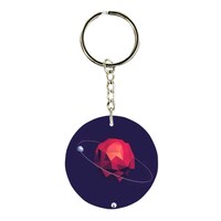 BP Double Sided Planet Printed Keychain, 30mm