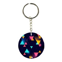 Picture of BP Double Sided Triangle Printed Keychain, 30mm