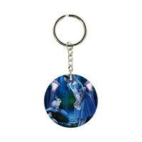 Picture of BP Girl With A Rabit Printed Keychain, 30mm