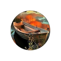 Picture of BP A Boat Round Mouse Pad, 8.63 x 7.04inch