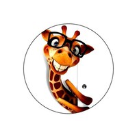 Picture of BP Giraffe Printed Round Mouse Pad, 8.63 x 7.04inch