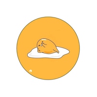 Picture of BP Gudetama Printed Round Mouse Pad, Yellow & White, 8.63 x 7.04inch