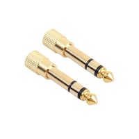 Picture of RKN Electronics Stereo Headphone Jack Audio Adapter, 2 x 6.3mm, Gold
