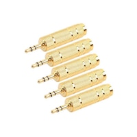 Picture of RKN Electronics Stereo Headphone Jack Audio Adapter, 5 x 6.3mm, Gold