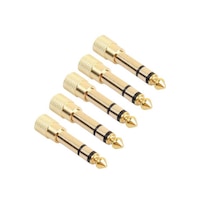 RKN Electronics Stereo Headphone Jack Audio Adapter, 5 x 6.3mm, Gold