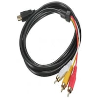 RKN Electronics HDMI Male To 3 RCA Video Audio Converter Cable, 1.5meter 