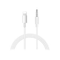 Lw Male to Lightning Stereo Audio Aux Cable for Iphone, White, 3.5mm