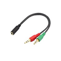 Picture of RKN 3.5mm 2 In 1 Audio Splitter Cable, Black