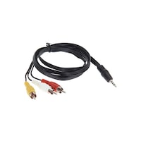 Picture of RKN 3.5mm Jack to 3 Rca Adapter Av Converter, 1.2m, Black