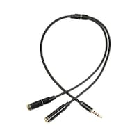 Picture of RKN 3.5mm Male to Dual Female Y-splitter Cable, Black