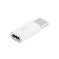 Picture of RKN Electronics USB 3.1 Type-C Male to Micro USB Female Adapter, White