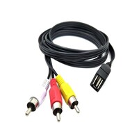 Picture of RKN Electronics USB Female to RCA Male Adapter Cable, Black