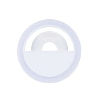 Andoer Portable Clip-On Selfie Ring Light, White