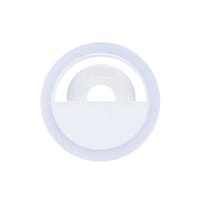 Andoer Portable Mini Clip-on LED Selfie Ring Light, White
