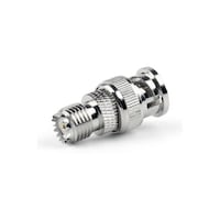 Picture of Oem Bnc Male + Mini Uhf Female Connector Rf Coaxial Adapter, Silver
