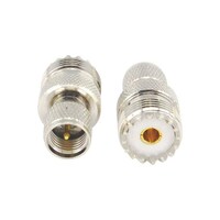 Picture of Oem Mini Uhf Male To Uhf Female Connector Rf Coaxial Adapter, Silver