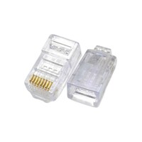 Picture of RKN Electronics Modular RJ45 Connector Set, Clear and Gold, Pack of 100pcs