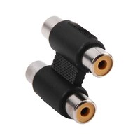 Picture of RKN Electronics 2RCA Female To 2RCA Female Audio Connector Adapter, Black